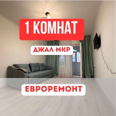 посуточная аренда квартир мкр: 1 комната, 35 м², 105 серия, 1 этаж, Евроремонт