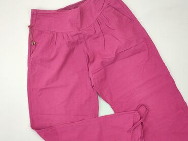 różowe hiszpanki bluzki: Material trousers, Promod, XL (EU 42), condition - Good