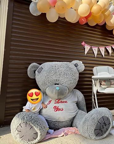 oyuncaq kubik: 2 metr Teddy mişka 🎁🐻 özəl günlərdə,ad günlerin özəl hədiyyə 🎁 — 1