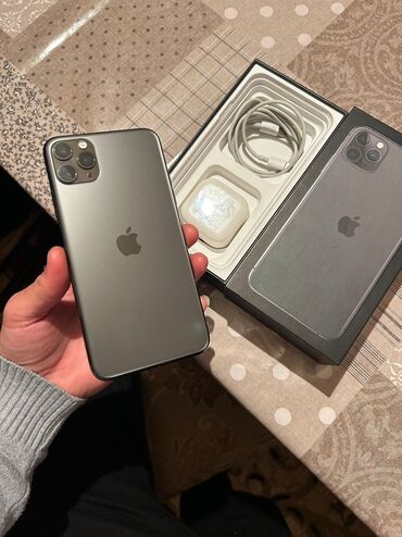 Apple iPhone: IPhone 11 Pro Max, 256 GB, Matte Space Gray, Zəmanət, Face ID, Sənədlərlə