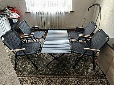 study table: Складной комплект мебели для дома, дачи и пикников: стол + 4 кресел — 2