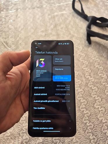 nubia red magic: Redmi Note 9, 128 GB, rəng - Mavi, Barmaq izi, İki sim kartlı — 1