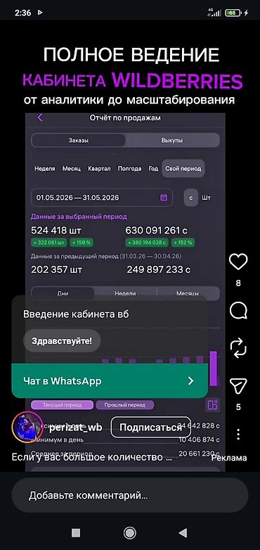 Полное ведение кабинета Wildberries: от аналитики до масштабирования