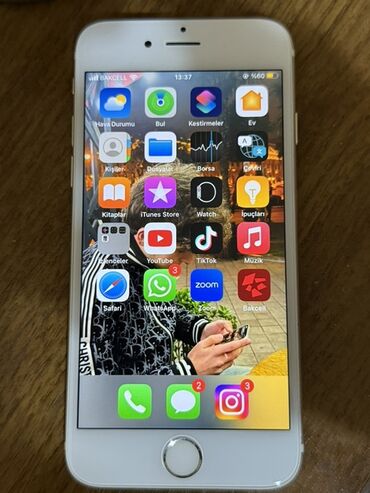 купить бу айфон 8 плюс: IPhone 6s, Qızılı, Barmaq izi