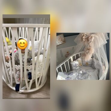 Qonaq otağı dəstləri: Oğlan və qız üçün, İşlənmiş, Beşik, Matras ilə