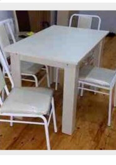 Masa və oturacaq dəstləri: Mətbəx üçün, Dördbucaq masa, 2 stul — 11