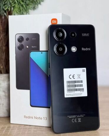 redmi note 12: Redmi, Redmi Note 13, Новый, 128 ГБ, цвет - Черный, 1 SIM, 2 SIM, eSIM