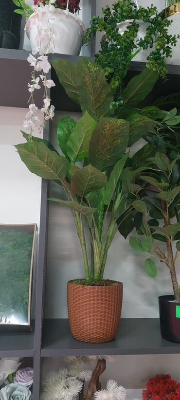 Süni güllər: Dəbli dekorativ süni bitkilər kompozisiyası - Düzbucaqlı uzun — 15