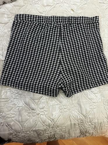 Şortlar: WOORAGE brendi şort - Naxış: klassik ağ-qara “houndstooth” (qaz dişi) — 2