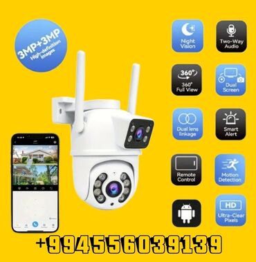 video kart: Wifi Camera Ultra HD Dual Lens PTZ ve yüksek keyfiyetli ürün isteyen