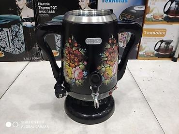 Samovarlar: Elektrik samovar Vegastar 4litr su 800 ml cay tutumlu 1850 watt — 5