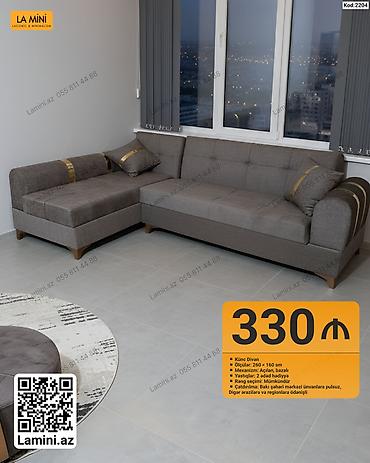 Ev və bağ: Künc divan – La Mini (Kod: 2204) - Ölçülər: 260 × 160 sm - Mexanizm — 1