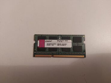 laptop ddr3 ram: Operativ yaddaş (RAM) Kingston, 2 GB, 1600 Mhz, DDR3, Noutbuk üçün, İşlənmiş