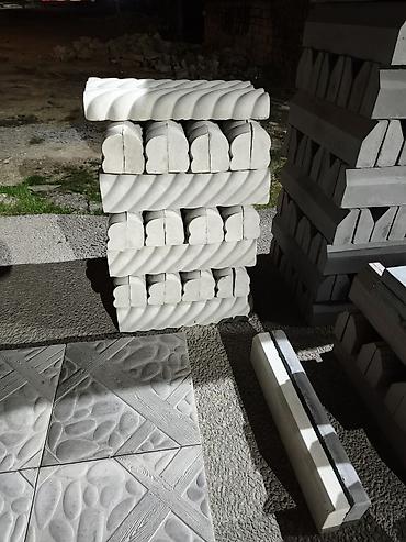 Dekorativ beton bordyurlar və səki plitələri - Material: keyfiyyətli