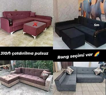 Divanlar: - Künc divan modeli (L-shape), ev və ofis interyerinə uyğun müasir — 1