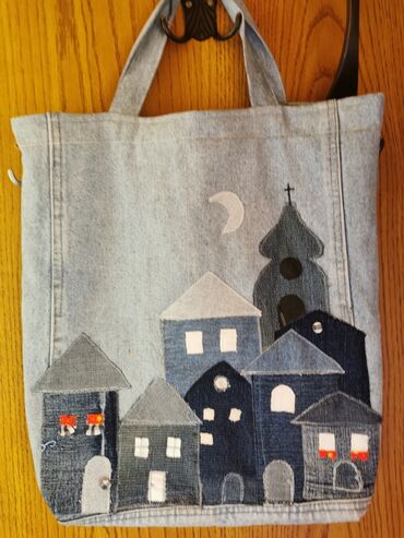 Torbe: Torba za rame, Handmade, Materijal: Platno — 7