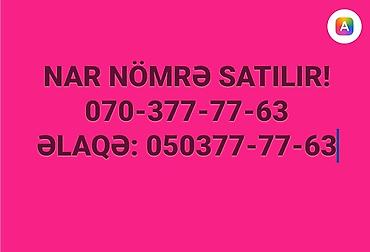 paltaryuyan 2 ci əl: Nar mobil nömrə satılır. Nömrə: 070-377-77-63 Xüsusiyyətlər: - Yadda — 1