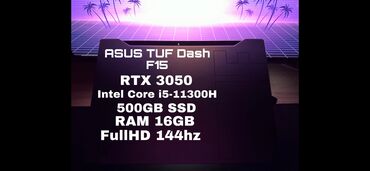 Modemlər və şəbəkə avadanlıqları: İşlənmiş ASUS TUF Gaming, 15.6 ", Intel Core i5, 512 GB