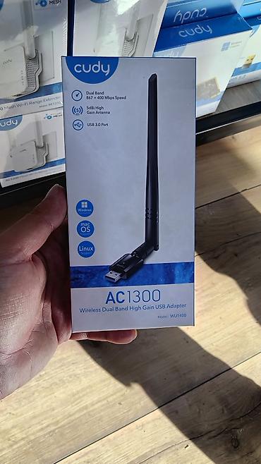 Cudy AC1300 WU1400 – Wi‑Fi USB adapter - İkiz zolaq: 5 GHz 867 Mbps + lalafo.az -da Cudy AC1300 WU1400 – Wi‑Fi USB adapter - İkiz zolaq: 5 GHz 867 Mbps +