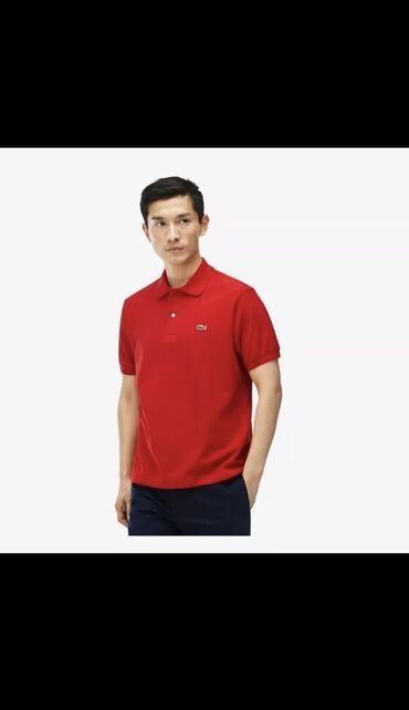 Рубашки: Мужская рубашка, 2XL (EU 44), Lacoste, Новый, цвет - Красный, Самовывоз, Бесплатная доставка, Платная доставка