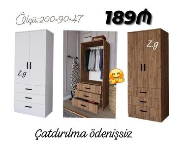 шифоньер: Yeni, Düz dolab, Qarderob, paltar dolabı