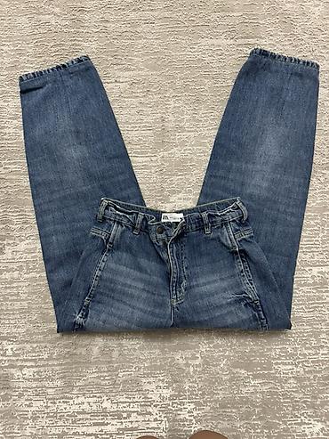 Джинсы: Джинсы, Zara, Высокая талия, С бахромой, M, L — 1