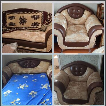 metbex divanlari ve qiymetleri: İşlənmiş, Divan, 2 kreslo, Açılan