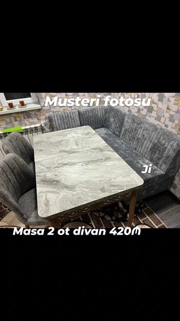 Divanlar: Mətbəx üçün, Yeni, Açılan, Dördbucaq masa, 2 stul lalafo.az -da Divanlar: Mətbəx üçün, Yeni, Açılan, Dördbucaq masa, 2 stul