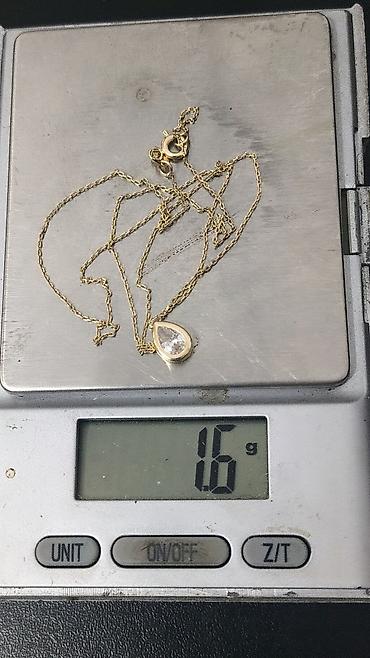 оправы: Кулон на тонкой цепочке 585 пр.45 см - Цвет: жёлтое золото - — 2