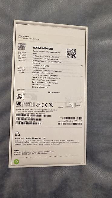 iphone irsad: IPhone 17 Pro, 256 GB, Narıncı — 1