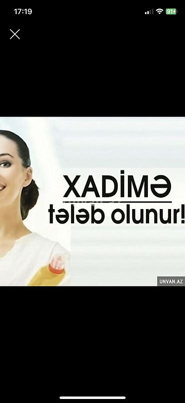 Xadimələr: Hamama xadime teleb olunur maaş gundelik 20m iş saati seher saat — 1