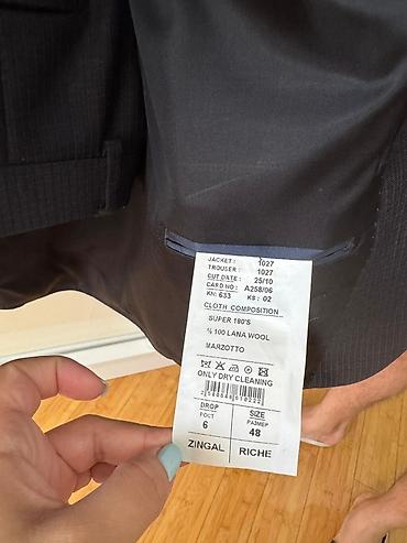 Kişi geyimləri: Kostyum, Demisezon, Ermenegildo Zegna, L, rəng - Göy — 4
