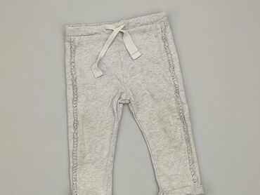 legginsy jasno szare: Spodnie dresowe, H&M, 12-18 m, stan - Dobry