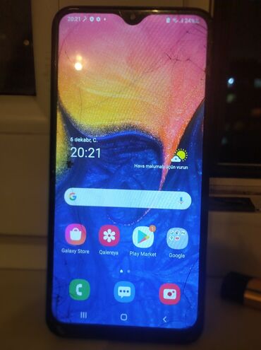 Samsung: Samsung Galaxy A10, 32 GB, rəng - Göy, Sensor, İki sim kartlı, Face ID