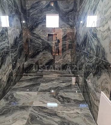 Укладка плитки: Mərmər və keramogranit ilə divar–döşəmə üzləmə xidməti - Hamam — 1
