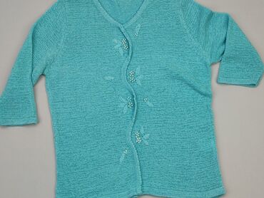 błękitne bluzki damskie: Kardigan, L, stan - Bardzo dobry