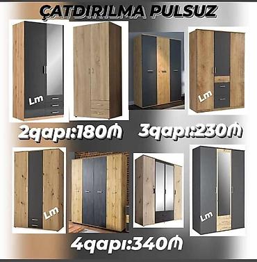 siyirmeli skaf: Düz dolab, Yataq otağı üçün, Paltar üçün, 2 qapılı — 1