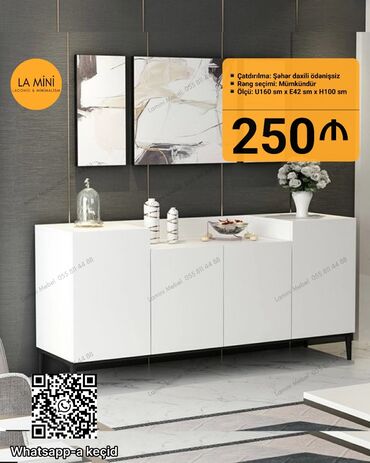 прихожая шкаф: Açılan, 4 qapılı Düz dolab, Servant