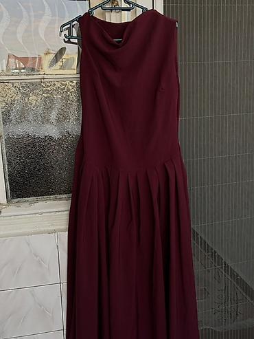 vecerni donlar: Bordo rəngli ziyafət/gecə geyimi - Model: midi uzunluqda, ətək — 4