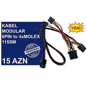 komputer kabel: Kabellər "6PİN MALE to 8PİN MALE/MOLEX/SATA Original” MƏHSULLAR TAM — 6