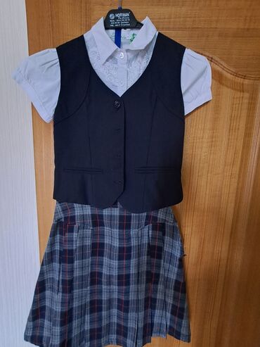 школьная блузка: Школьная форма, цвет - Синий, Новый
