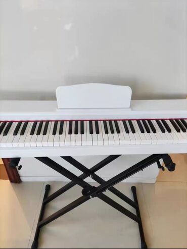 Пианино, фортепиано: Пианино сатылат Фортопиано, ак түстө 88 клавиша Bluetooth Наушник