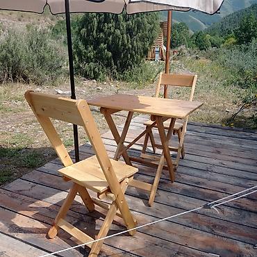 foldable table: Раскладной столик для дачи и не только из дерева, полностью выполнен — 10
