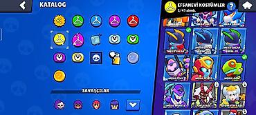 10 yas: Brawl stars hesabı satışı 10k içində 10 dənə efsanevi köstüm var — 9