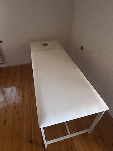 masaj carpayı: Masaj/Psixoterapiya/Müayinə üçün masa - Rəng: ağ - Karkas: möhkəm — 2