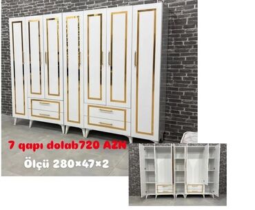 Dolablar: Yeni, Açılan, 3 qapılı Düz dolab, Qarderob, paltar dolabı, Azərbaycan — 29