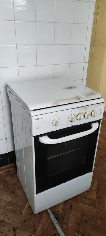 gaz plitəsi: Plitə Beko, Qazlı, Ayrıca dayanan, 4 gözlü, İşlənmiş