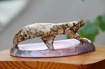 Figure: Vtg figuralna pepeljara oblik pantera Mid-Century style rare. Unikatna — 3