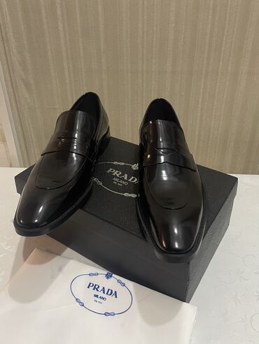 Туфли: Мужские туфли, 44, Prada, Новый, цвет - Черный, Самовывоз