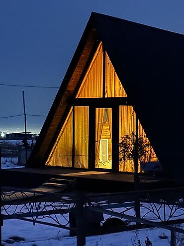 Посуточная аренда домов: Афрейм домик, прекрасный вариант для отдыха в тишине, есть понарамный — 1